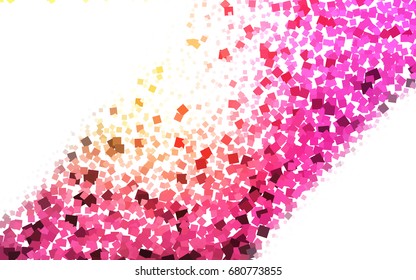 Dark Pink, Yellow vector polygonal illustration consisting of rectangles. Rectangular design for your business. Creative geometric background in origami style with gradient.