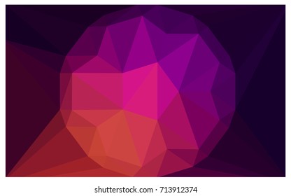 Dark Pink, Yellow vector polygonal illustration, which consist of triangles with a gemstone in center. Triangular design of a huge diamond for your business. Creative geometric background of gems.