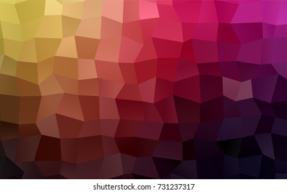 Dark Pink, Yellow vector polygonal illustration consisting of rectangles. Rectangular design for your business. Creative geometric background in origami style with gradient.