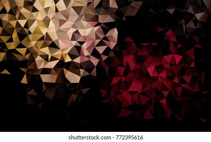 Dark Pink, Yellow vector polygonal pattern. A completely new color illustration in a vague style. Brand-new style for your business design.
