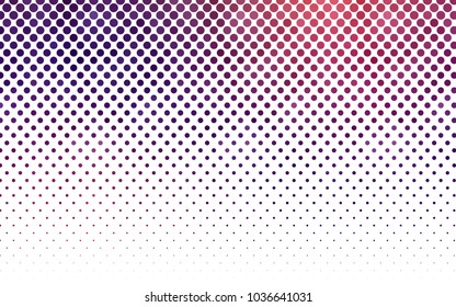 Dark Pink, Yellow vector red banner with set of circles, dots. Donuts Background. Creative Design Template. Technological halftone illustration.