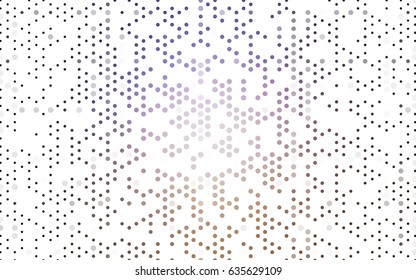 Dark Pink, Yellow vector red banner with set of circles, dots. Donuts Background. Creative Design Template. Technological halftone illustration.