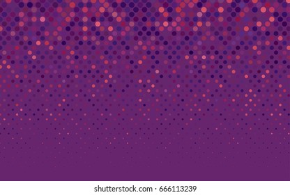 Dark Pink, Yellow vector red banner with set of circles, dots. Donuts Background. Creative Design Template. Technological halftone illustration.