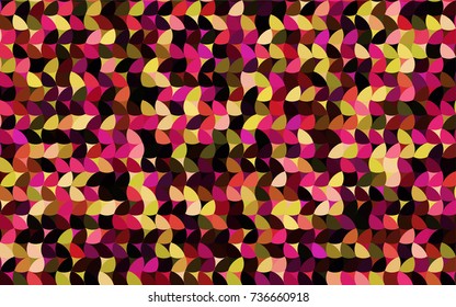 Dark Pink, Yellow vector red banner with set of circles, dots. Donuts Background. Creative Design Template. Technological halftone illustration.
