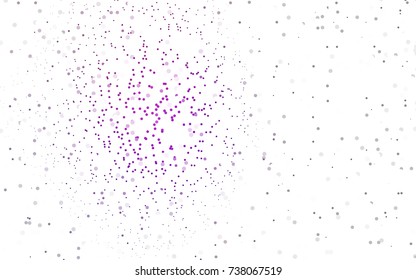 Dark Pink, Yellow vector red pattern of geometric circles, shapes. Colorful mosaic banner. Geometric background with colored disks.