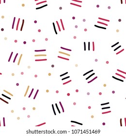 Dark Pink, Yellow vector seamless pattern with abstract lines. Trendy seamless illustration with abstract lines. Trendy design for wallpaper, fabric makers.