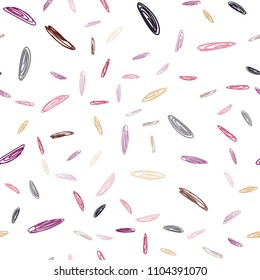 Dark Pink, Yellow vector seamless background with bubbles. Glitter abstract illustration with blurred drops of rain. Pattern can be used for beautiful websites.