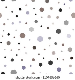 Dark Pink, Yellow vector seamless background with hexagons. Colorful hexagons on white backdrop. Pattern for ads, leaflets.