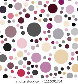 Dark Pink, Yellow vector seamless template with circles. Beautiful colored illustration with blurred circles in nature style. Beautiful design for your business advert.