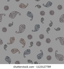 Dark Pink, Yellow vector seamless natural artwork with leaves and flowers. Colorful abstract illustration with leaves in doodle style. Doodle design can be used for your web site.