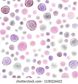 Dark Pink, Yellow vector seamless natural elegant pattern. Sketchy doodles with flowers on blurred background. Pattern for colorful books and pages for kids.