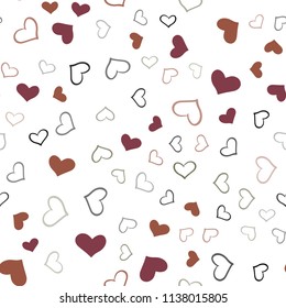 Dark Pink, Yellow vector seamless cover with Shining hearts. Illustration with hearts in love concept for valentine's day. Pattern for carnival, festival romantic leaflets.
