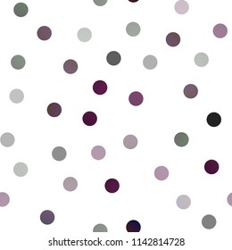 Dark Pink, Yellow vector seamless layout with circle shapes. Blurred decorative design in abstract style with bubbles. Pattern can be used as texture of water, rain drops.