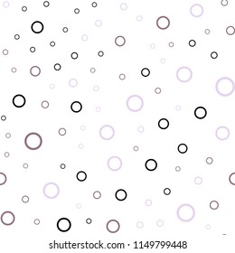 Dark Pink, Yellow vector seamless template with circles. Beautiful colored illustration with blurred circles in nature style. Pattern can be used for ads, leaflets.