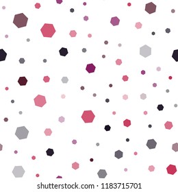 Dark Pink, Yellow vector seamless background with hexagons. Design in abstract style with hexagons. Pattern for texture of wallpapers.