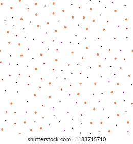 Dark Pink, Yellow vector seamless background with bubbles. Illustration with set of shining colorful abstract circles. Template for business cards, websites.
