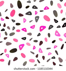 Dark Pink, Yellow vector seamless pattern in polygonal style with circles. Beautiful illustration with circles, triangles in nature style. Pattern for busines ad, booklets, leaflets