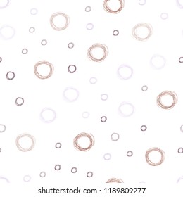 Dark Pink, Yellow vector seamless background with bubbles. Beautiful colored illustration with blurred circles in nature style. Pattern can be used for futuristic ad, booklets.