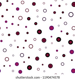 Dark Pink, Yellow vector seamless background with bubbles. Illustration with set of shining colorful abstract circles. Trendy design for wallpaper, fabric makers.