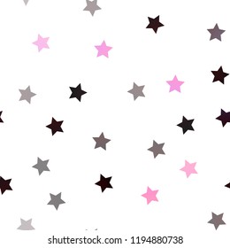 Dark Pink, Yellow vector seamless texture with beautiful stars. Glitter abstract illustration with colored stars. The pattern can be used for wrapping gifts.