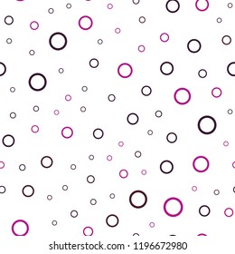Dark Pink, Yellow vector seamless layout with circle shapes. Illustration with set of shining colorful abstract circles. Beautiful design for your business advert.