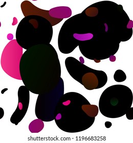 Dark Pink, Yellow vector seamless background with bubbles. Colorful illustration with blurred circles in nature style. Pattern for design of window blinds, curtains.