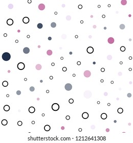 Dark Pink, Yellow vector seamless background with bubbles. Glitter abstract illustration with blurred drops of rain. Pattern for design of fabric, wallpapers.