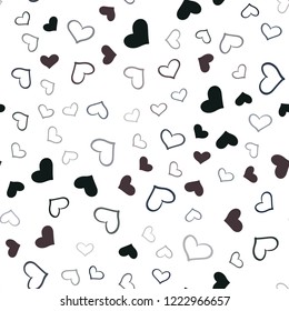 Dark Pink, Yellow vector seamless pattern with colorful hearts. Beautiful colored illustration with hearts in celebration style. Beautiful design for your business advert of anniversary.