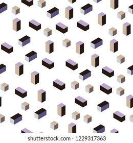 Dark Pink, Yellow vector seamless, isometric layout with lines, rectangles. Rectangles on abstract background with colorful gradient. Pattern for trendy fabric, wallpapers.