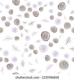 Dark Pink, Yellow vector seamless abstract pattern with leaves and flowers. Colorful illustration in doodle style with leaves, flowers. Pattern for design of fabric, wallpapers.