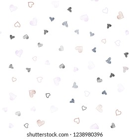 Dark Pink, Yellow vector seamless layout with sweet hearts. Beautiful colored illustration with hearts in celebration style. Pattern for marriage gifts, congratulations.