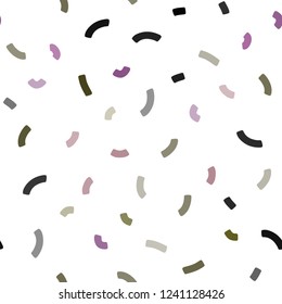 Dark Pink, Yellow vector seamless pattern with lines, ovals. Brand new colored illustration in marble style with gradient. Marble style for your business design.