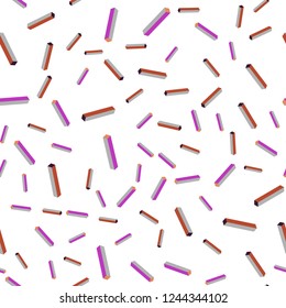 Dark Pink, Yellow vector seamless, isometric template with repeated sticks. Blurred decorative design in simple style with lines. Design for wallpaper, fabric makers.