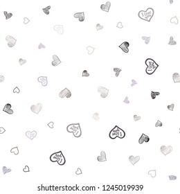 Dark Pink, Yellow vector seamless pattern with colorful hearts. Beautiful colored illustration with hearts in celebration style. Beautiful design for your business advert of anniversary.