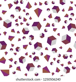 Dark Pink, Yellow vector seamless, isometric layout with rectangles, triangles. Illustration with colorful triangles, rectangles. Template for business cards, websites.