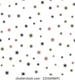 Dark Pink, Yellow vector seamless layout with bright snowflakes. Colorful snowflakes with gradient on abstract background. Template for business cards, websites.