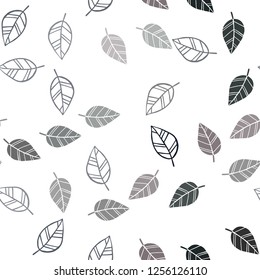 Dark Pink, Yellow vector seamless doodle pattern with leaves. Shining colored illustration with leaves in doodle style. Trendy design for wallpaper, fabric makers.