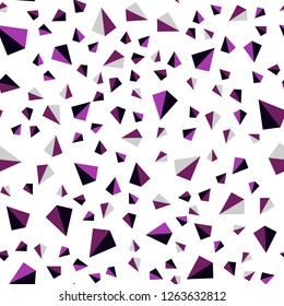 Dark Pink, Yellow vector seamless, isometric backdrop with lines, triangles. Beautiful illustration with triangles in nature style. Design for textile, fabric, wallpapers.