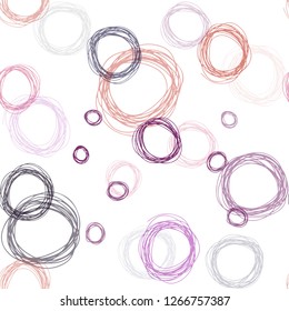 Dark Pink, Yellow vector seamless layout with circle shapes. Beautiful colored illustration with blurred circles in nature style. Pattern for trendy fabric, wallpapers.
