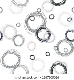 Dark Pink, Yellow vector seamless backdrop with dots. Illustration with set of shining colorful abstract circles. Texture for window blinds, curtains.