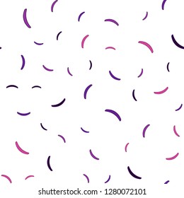 Dark Pink, Yellow vector seamless template with wry lines. Colorful illustration in simple style with gradient. A new texture for your  ad, booklets, leaflets.