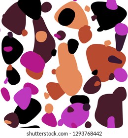 Dark Pink, Yellow vector seamless pattern with spheres. Abstract illustration with colored bubbles in nature style. Design for textile, fabric, wallpapers.