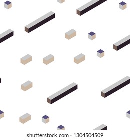 Dark Pink, Yellow vector seamless, isometric pattern in square style. Decorative design in abstract style with rectangles. Texture for window blinds, curtains.