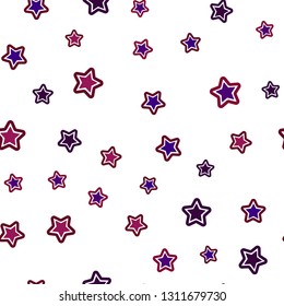 Dark Pink, Yellow vector seamless pattern with christmas stars. Modern geometrical abstract illustration with stars. Design for wallpaper, fabric makers.