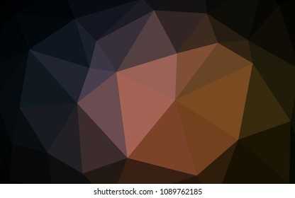 Dark Pink, Yellow vector shining triangular layout. Elegant bright polygonal illustration with gradient. Brand new style for your business design.