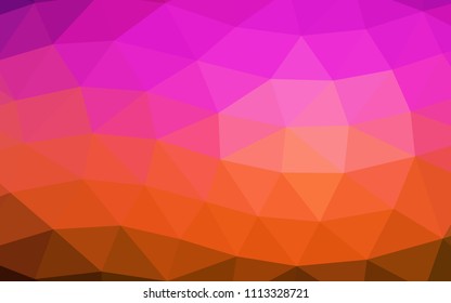 Dark Pink, Yellow vector shining triangular. Shining colored illustration in a Brand new style. A completely new design for your business.