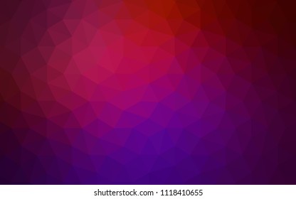 Dark Pink, Yellow vector shining triangular cover. Triangular geometric sample with gradient.  Textured pattern for your backgrounds.