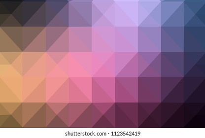 Dark Pink, Yellow vector shining triangular layout. Creative illustration in halftone style with triangles. New template for your brand book.