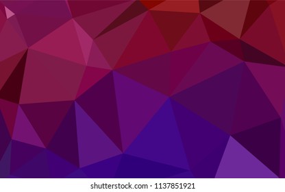 Dark Pink, Yellow vector shining triangular layout. Shining polygonal illustration, which consist of triangles. Triangular pattern for your design.