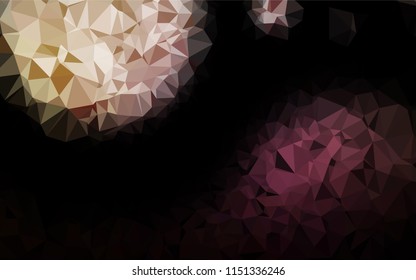 Dark Pink, Yellow vector shining hexagonal pattern. Glitter abstract illustration with an elegant design. A new texture for your design.